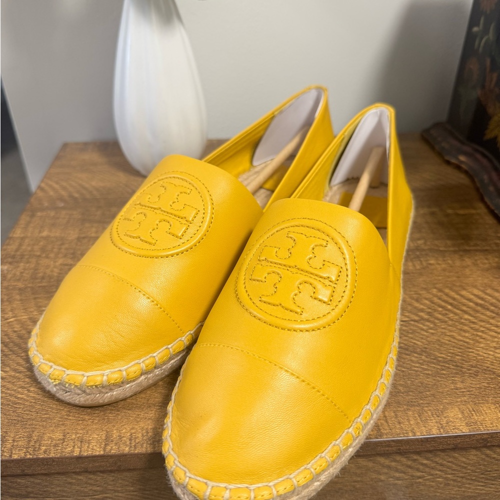 Tory Burch Yellow Espadrille Flats 10
